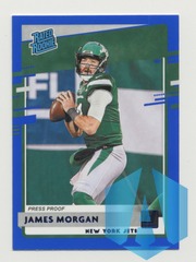2020 Panini Donruss Press Proof Blue Rated Rookie James Morgan #339 Jets